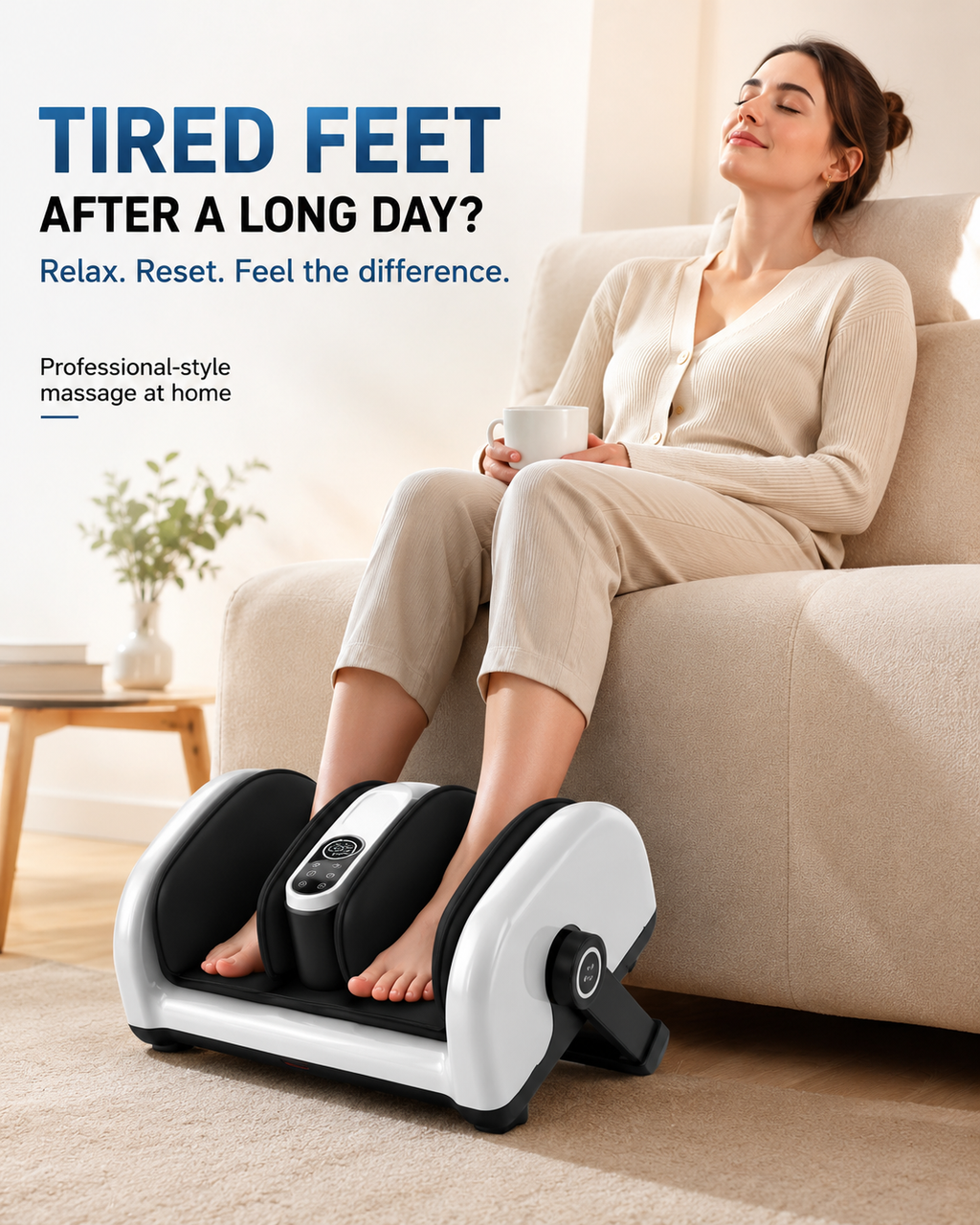 Relaxia™ 8D Foot Massager — Deep Massage, Heat & Air Compression