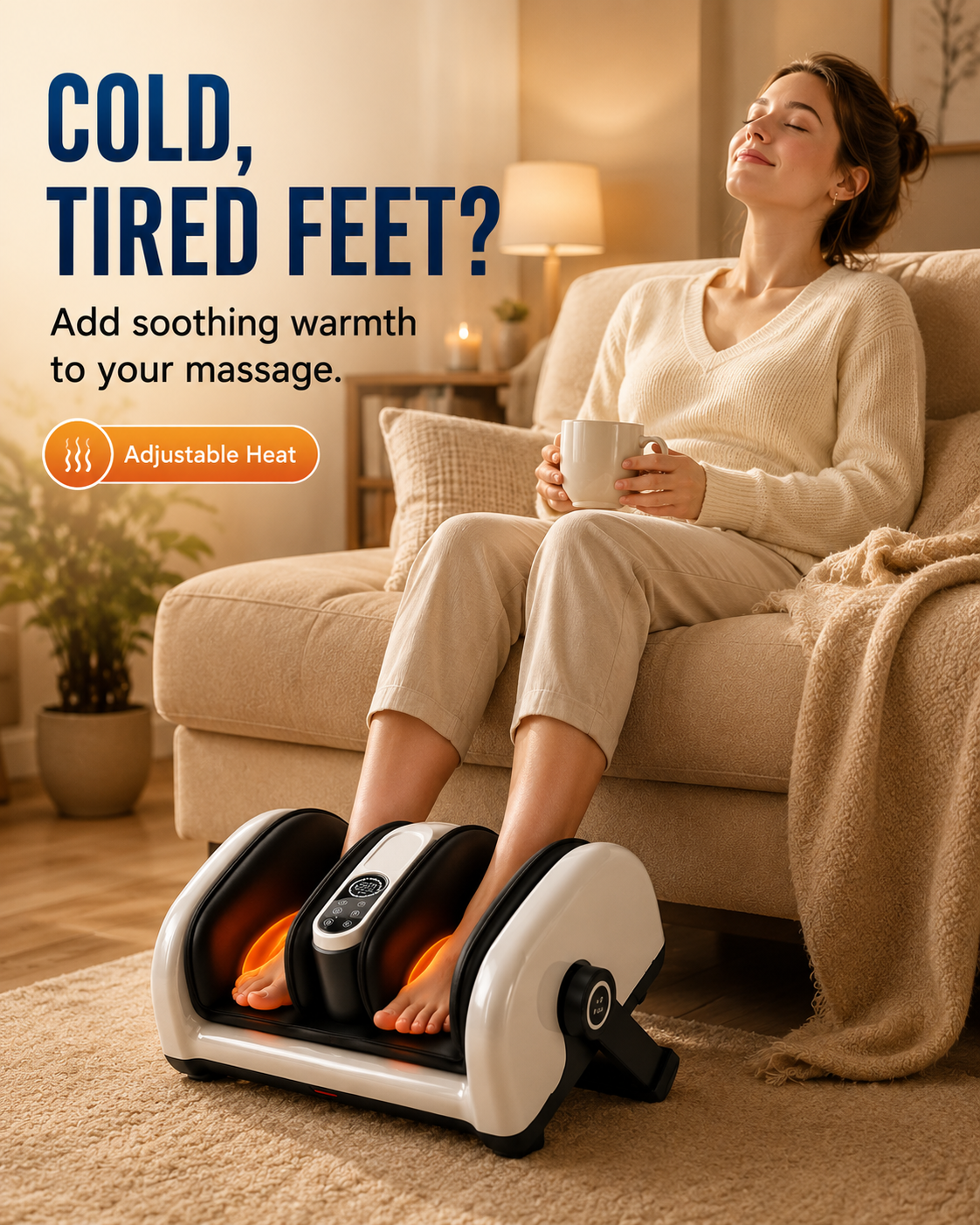 Relaxia™ 8D Foot Massager — Deep Massage, Heat & Air Compression
