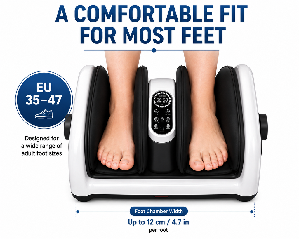 Relaxia™ 8D Foot Massager — Deep Massage, Heat & Air Compression