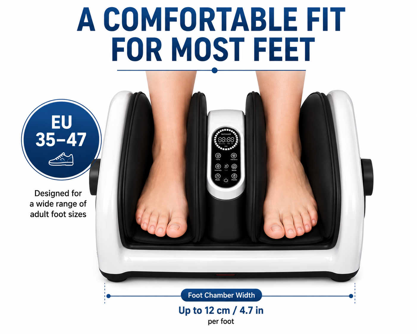 Relaxia™ 8D Foot Massager — Deep Massage, Heat & Air Compression
